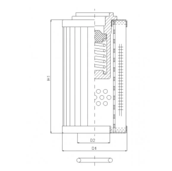 Filtrec - RLR330B250B - Hydraulikfilterelement (Rücklauffilter)