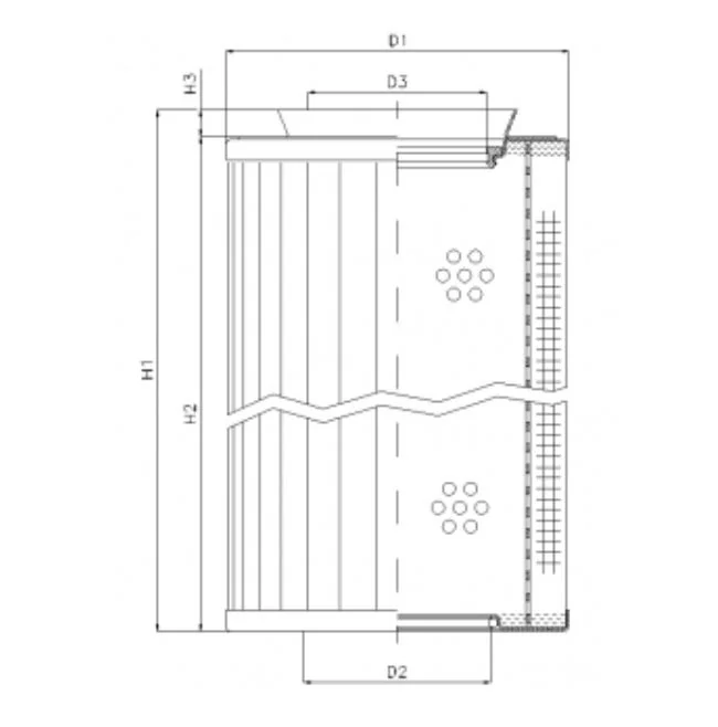 Filtrec - RMR435B60B - Hydraulikfilterelement (Rücklauffilter)
