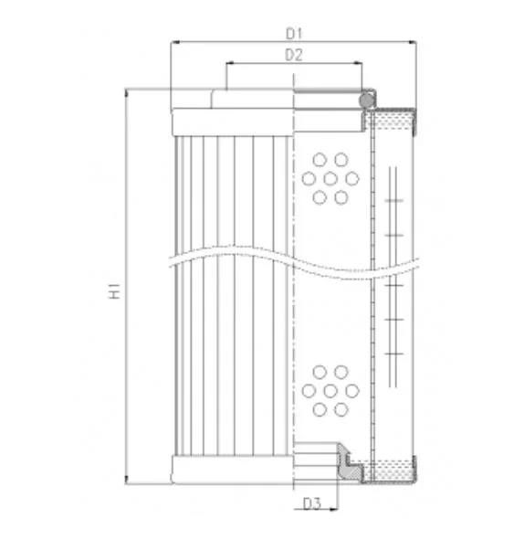 Filtrec - RMR443B100B - Hydraulikfilterelement (Rücklauffilter)