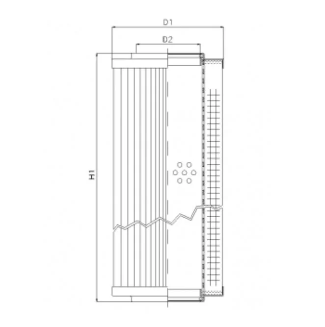 Filtrec - RVR10018B25B - Hydraulikfilterelement (Rücklauffilter)