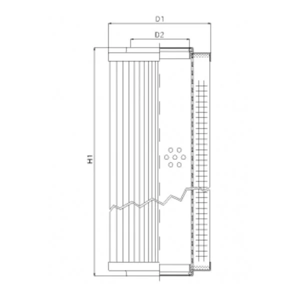 Filtrec - RVR10060B40B - Hydraulikfilterelement (Rücklauffilter)