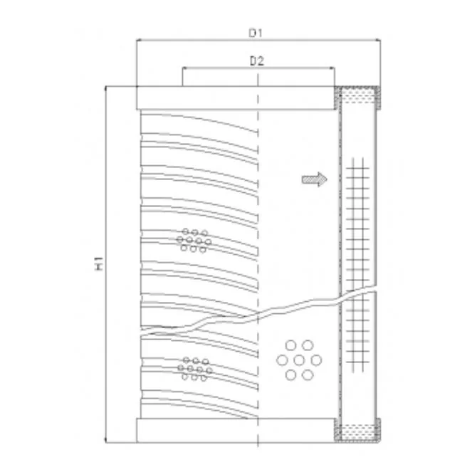 Filtrec - RVR10B10B - Hydraulikfilterelement (Rücklauffilter)
