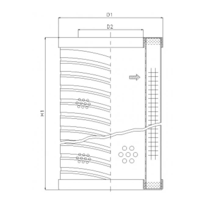 Filtrec - RVR10B40B - Hydraulikfilterelement (Rücklauffilter)