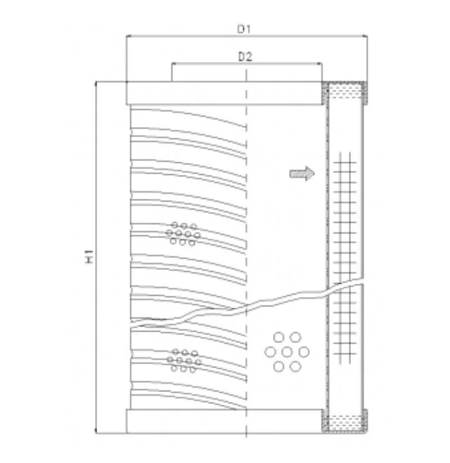 Filtrec - RVR10B60B - Hydraulikfilterelement (Rücklauffilter)
