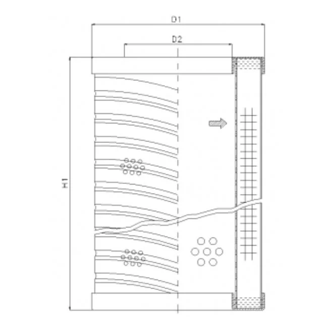 Filtrec - RVR10E05B - Hydraulikfilterelement (Rücklauffilter)