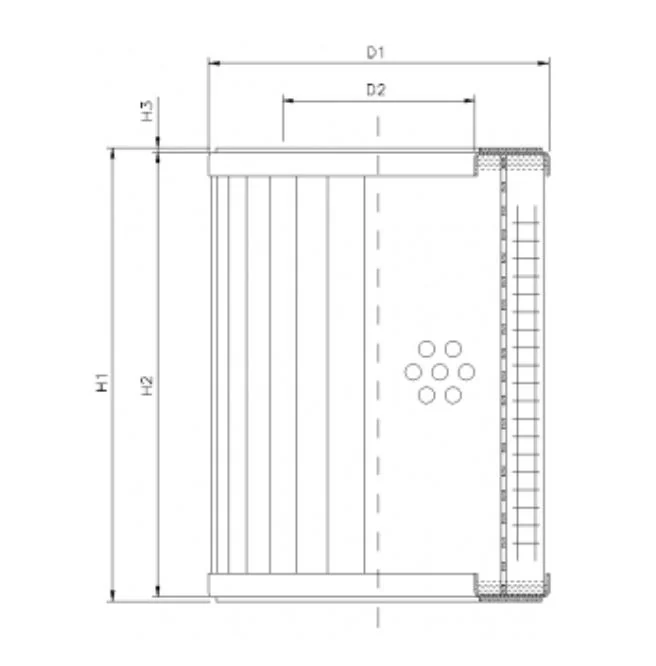 Filtrec - RVR11400A05B - Hydraulikfilterelement (Rücklauffilter)