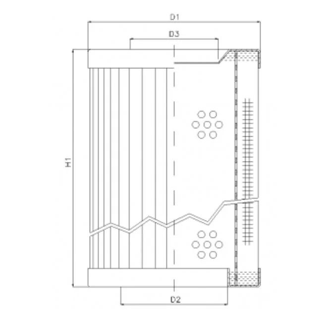Filtrec - RVR1140B10B - Hydraulikfilterelement (Rücklauffilter)