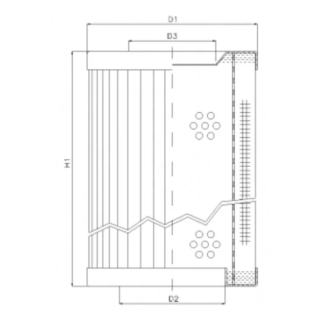 Filtrec - RVR1225450A05B - Hydraulikfilterelement (Rücklauffilter)