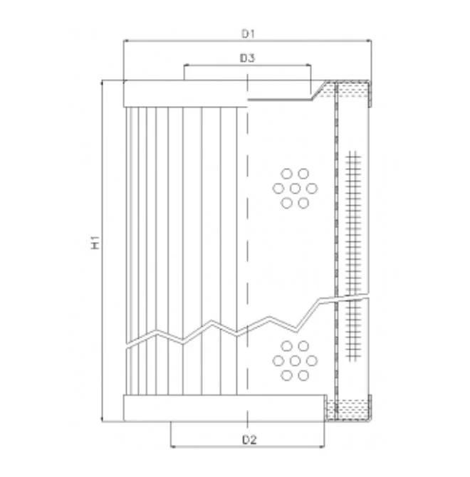 Filtrec - RVR1225450B40B - Hydraulikfilterelement (Rücklauffilter)