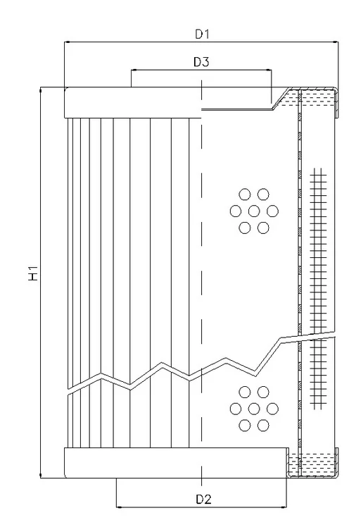 Filtrec - RVR1225B40B - Hydraulikfilterelement (Rücklauffilter)