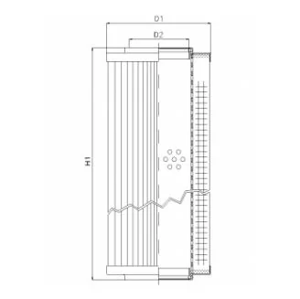 Filtrec - RVR12500E10V - Hydraulikfilterelement (Rücklauffilter)