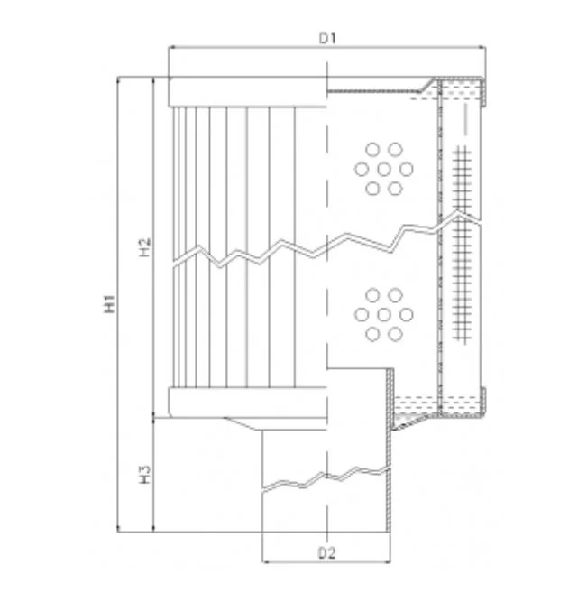 Filtrec - RVR125E10B - Hydraulikfilterelement (Rücklauffilter)