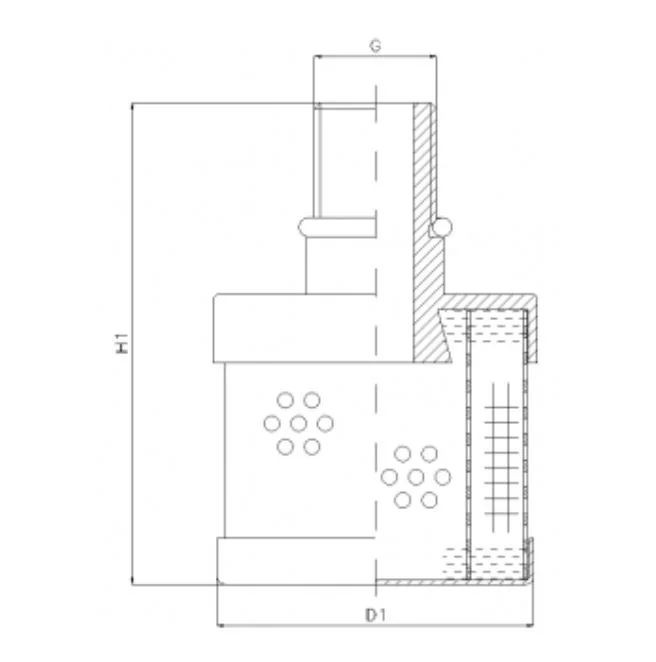 Filtrec - RVR410A05B - Hydraulikfilterelement (Rücklauffilter)