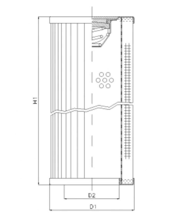 Filtrec - RVR750B25B - Hydraulikfilterelement (Rücklauffilter)