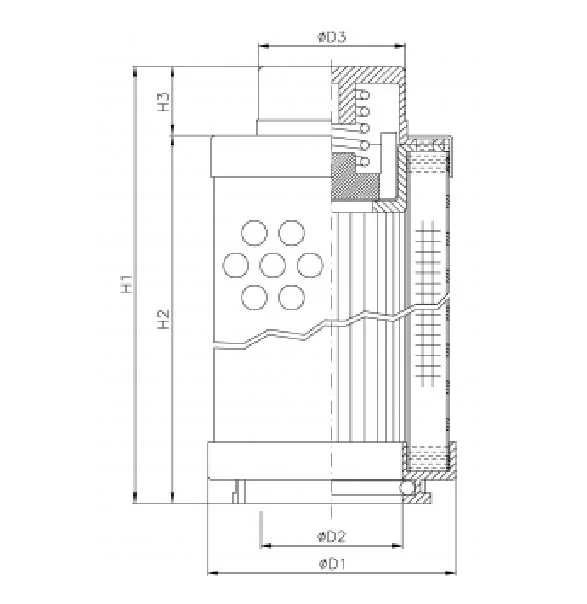 Filtrec - SHS240P10B025 - Hydraulikfilterelement (Saugfilter)