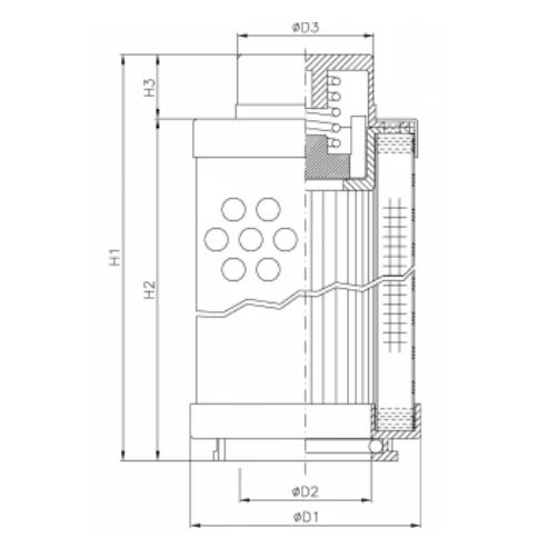 Filtrec - SHS240T125B000 - Hydraulikfilterelement (Saugfilter)