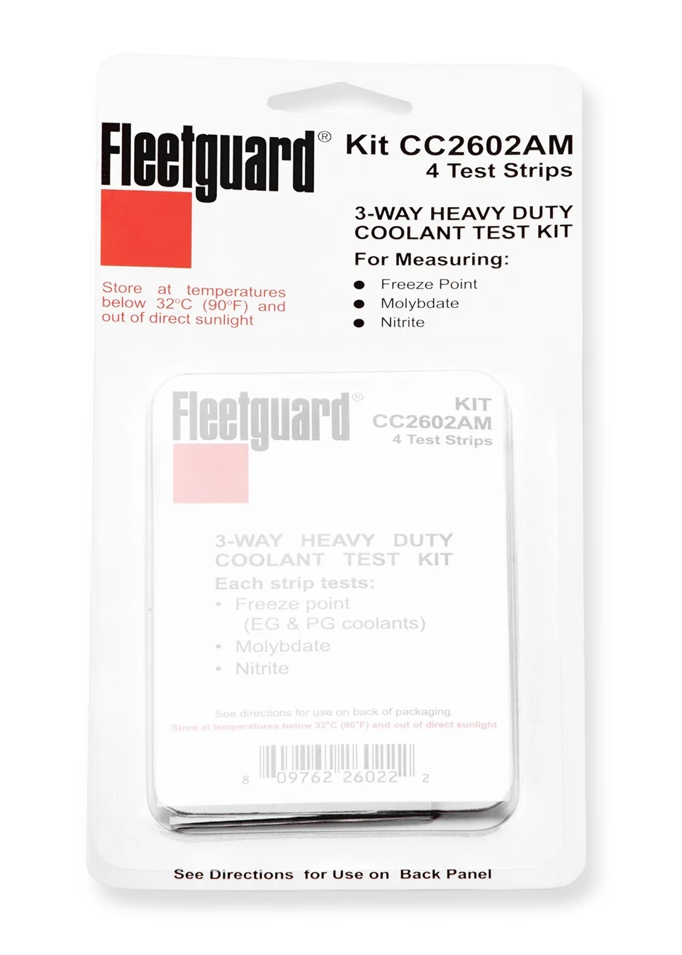 Fleetguard - CC2602AM - Kühlmittel 3-Wege-Teststreifen