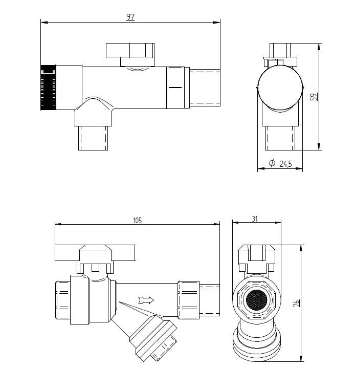 JORC - 409003 - JORC Kugelventil Kit G1/2 für TEC44