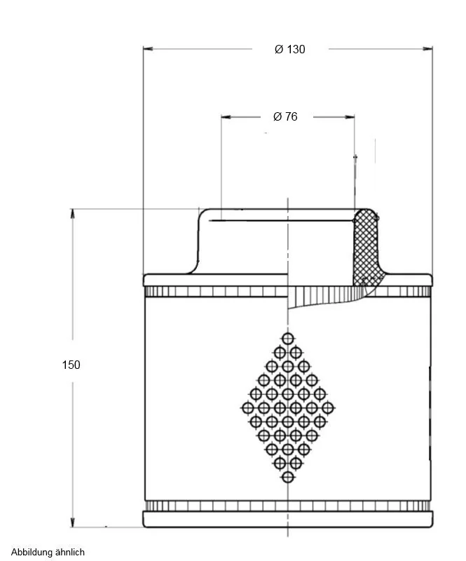 Mann-Filter - 42884 - Luftfilter (Aufsteckfilter NW76)