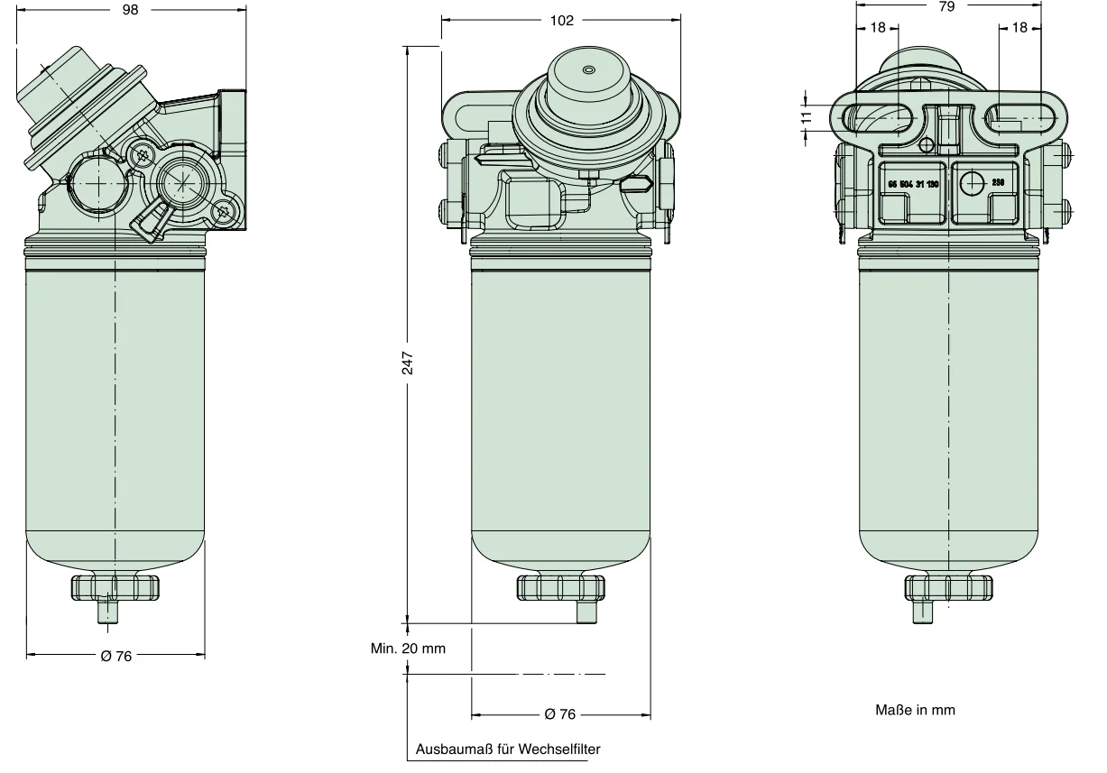 Mann-Filter - 66 402 62 150 - PreLine 150/1 Kraftstoff-Leitungsfilter