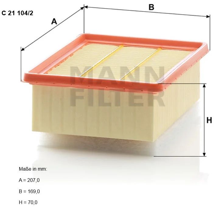 Mann-Filter - C 21 104/2 - Luftfilterelement