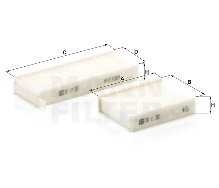 Mann-Filter - CU 17 009-2 - Innenraumfilterelement