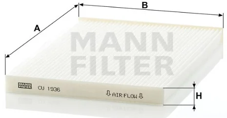Mann-Filter - CU 1936 - Innenraumfilterelement