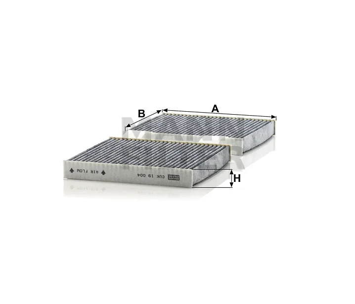 Mann-Filter - CUK 19 004 - Innenraumfilterelement (Aktivkohle)