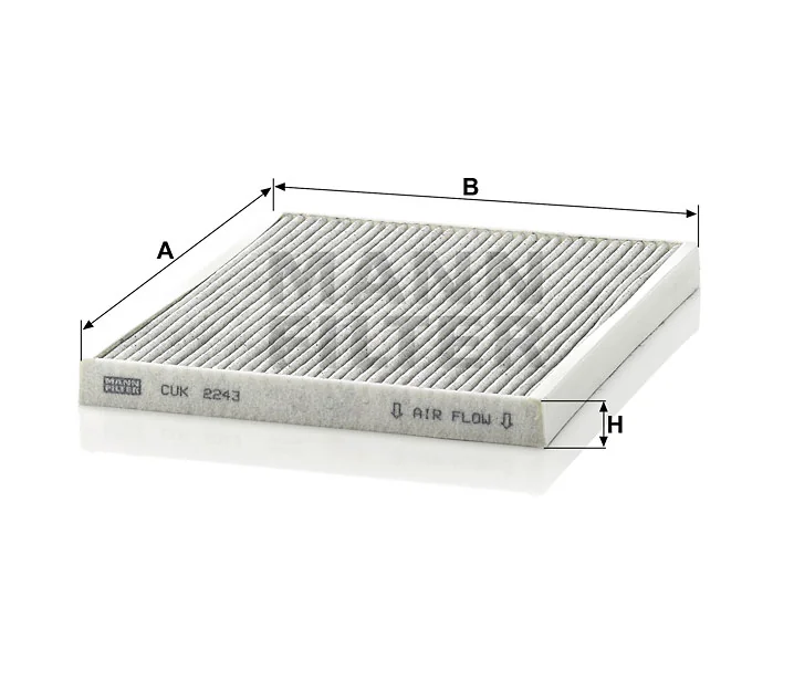Mann-Filter - CUK 2243 - Innenraumfilterelement (Aktivkohle)
