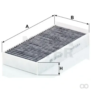 Mann-Filter - CUK 23 015-2 - Innenraumfilterelement (Aktivkohle)