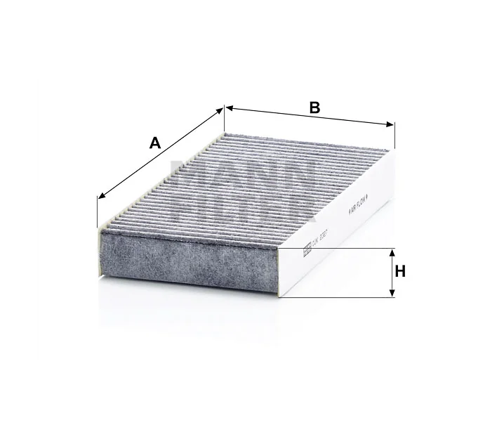 Mann-Filter - CUK 2327-2 - Innenraumfilterelement (Aktivkohle)