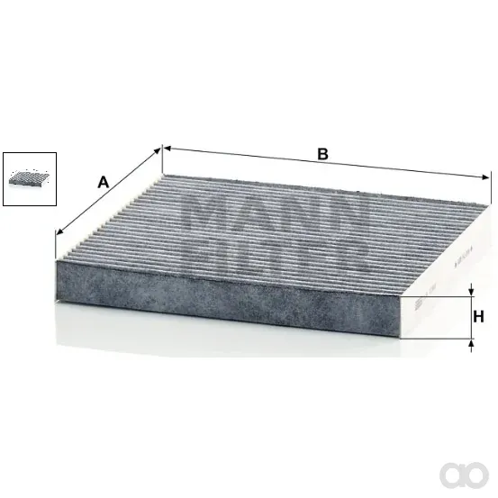 Mann-Filter - CUK 2362 - Innenraumfilterelement (Aktivkohle)