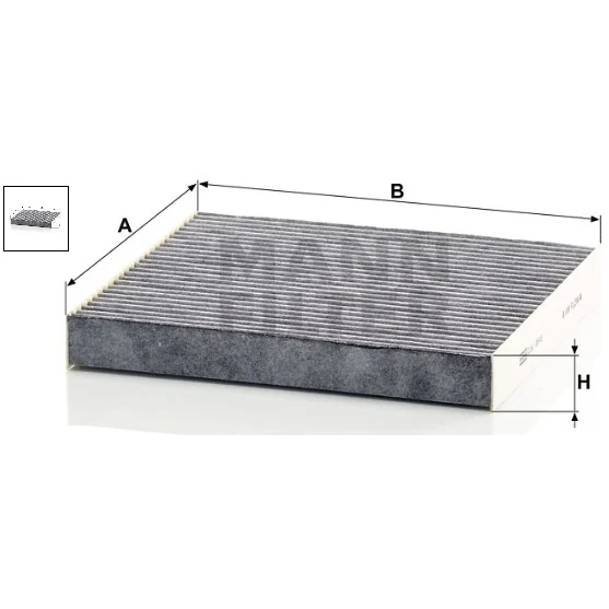 Mann-Filter - CUK 2648 - Innenraumfilterelement (Aktivkohle)