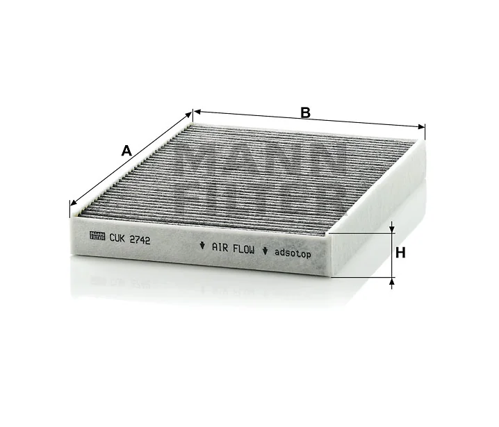 Mann-Filter - CUK 2742 - Innenraumfilterelement (Aktivkohle)