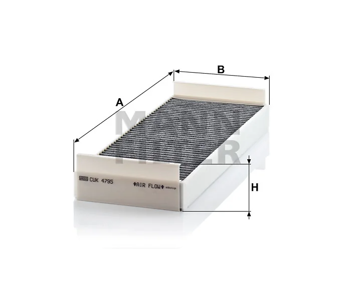Mann-Filter - CUK 4795 - Innenraumfilterelement (Aktivkohle)