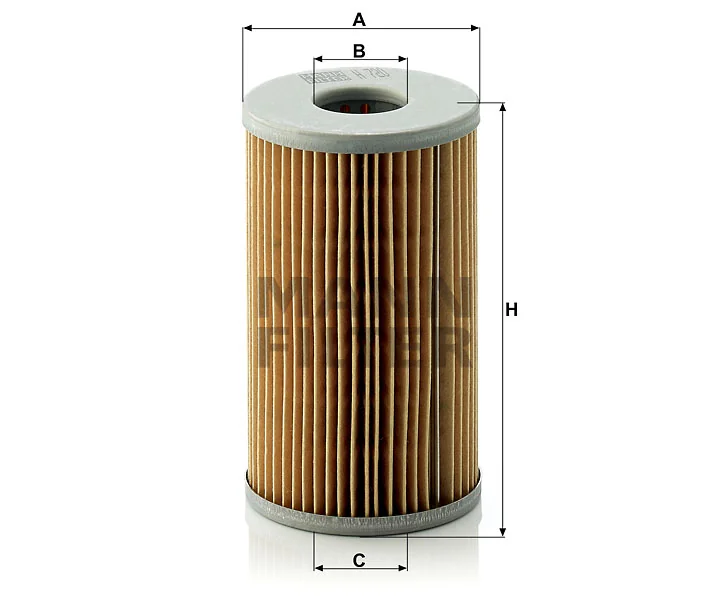 Mann-Filter - H 720 x - Flüssigkeitsfilterelement