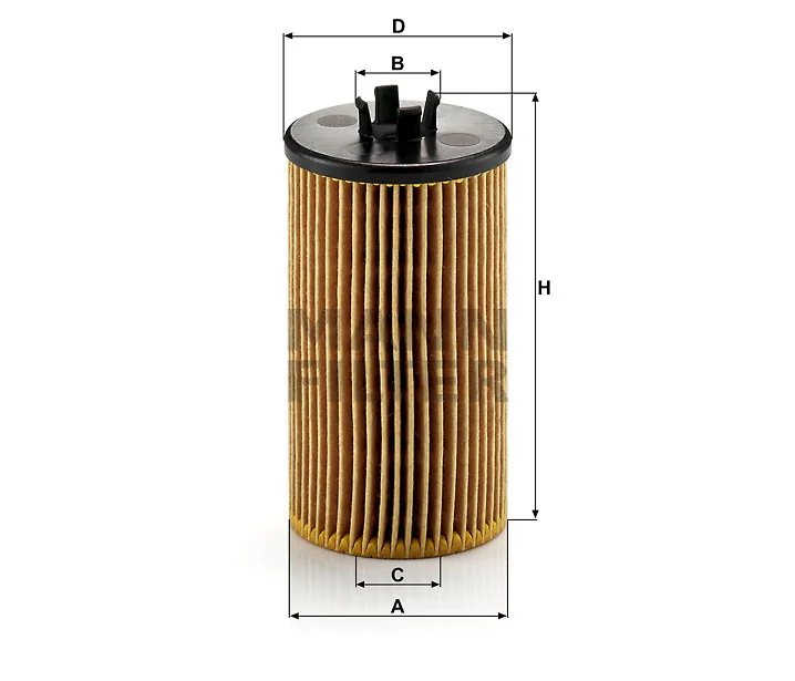 Mann-Filter - HU 612/2 x - Ölfilterelement, metallfrei