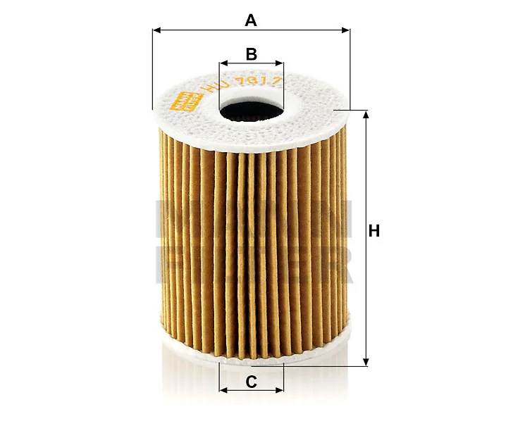 Mann-Filter - HU 7017 z - Flüssigkeitsfilterelement (metallfrei)