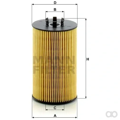Mann-Filter - HU 8012 z - Flüssigkeitsfilterelement (metallfrei)