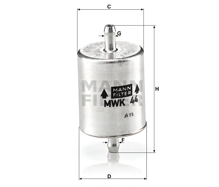 Mann-Filter - MWK 44 - Kraftstoff-Leitungsfilter (Inline)