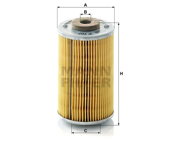 Mann-Filter - P 707 x - Kraftstofffilterelement