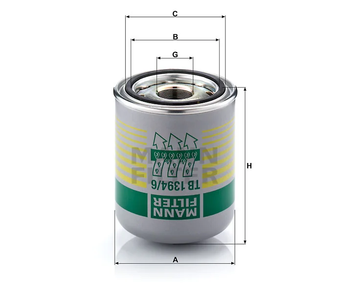 Mann-Filter - TB 1394/6 x - Trockenmittelbox