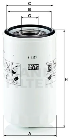 Mann-Filter - W 1223 - Ölfilter SpinOn