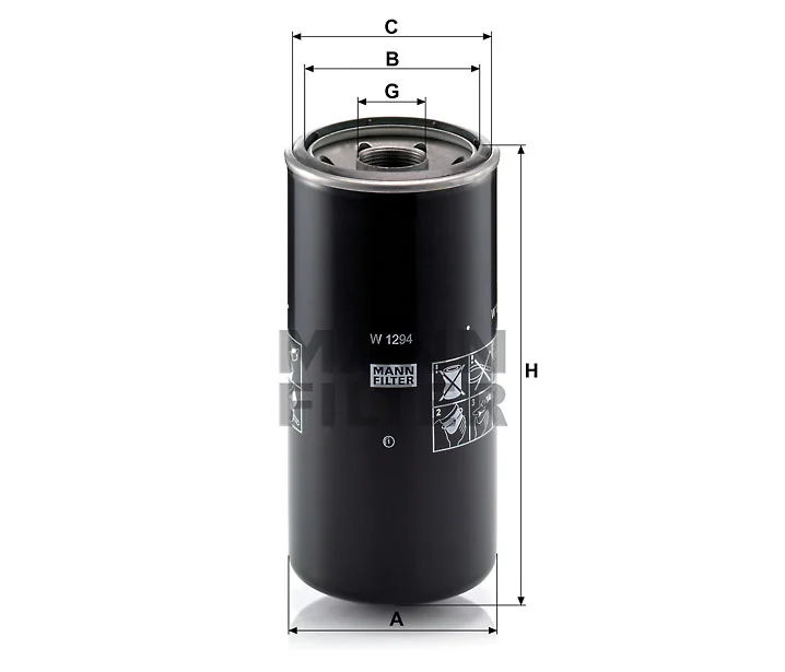 Mann-Filter - W 1294 - Ölfilter SpinOn