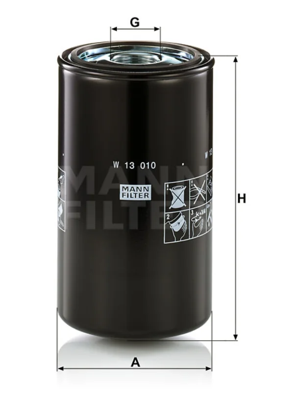 Mann-Filter - W 13 010 - Wechselfilter SpinOn