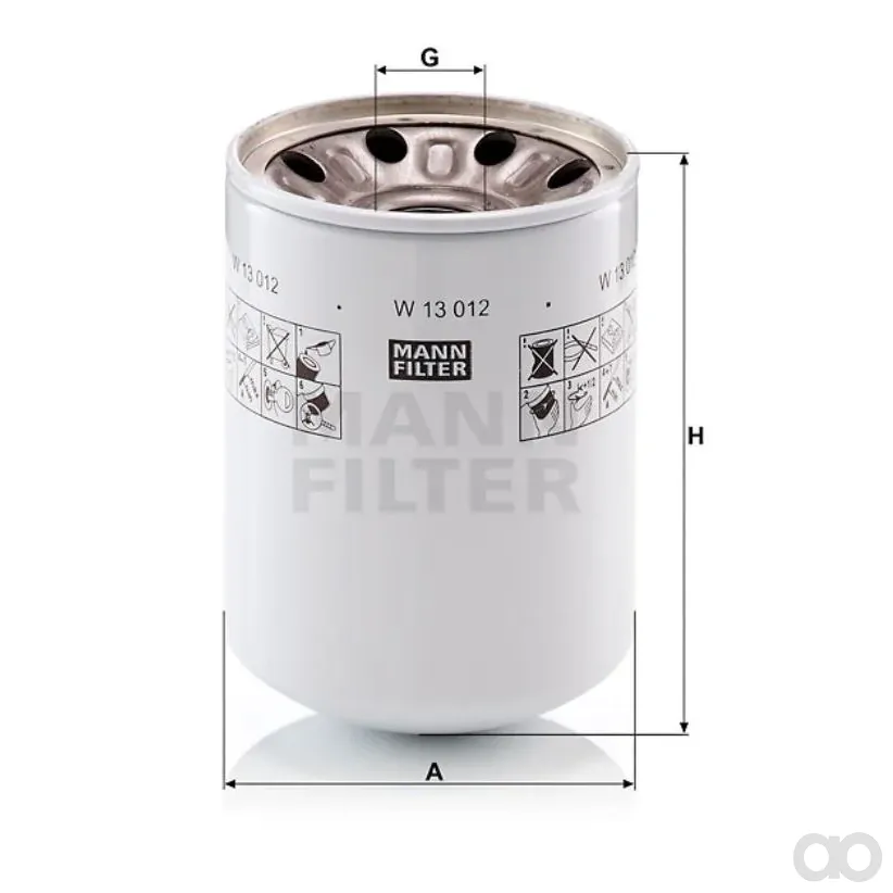 Mann-Filter - W 13 012 - Hydraulikfilter SpinOn