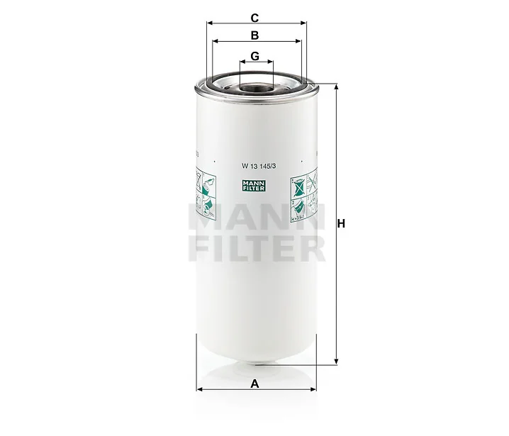 Mann-Filter - W 13 145/3 - Wechselfilter SpinOn