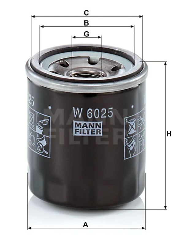 Mann-Filter - W 6025 - Ölfilter SpinOn
