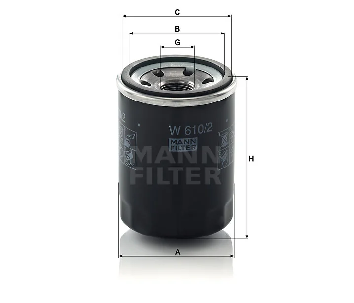 Mann-Filter - W 610/2 - Wechselfilter SpinOn