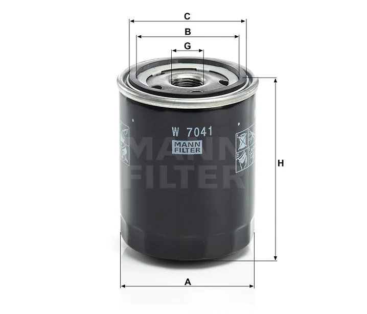 Mann-Filter - W 7041 - Wechselfilter SpinOn